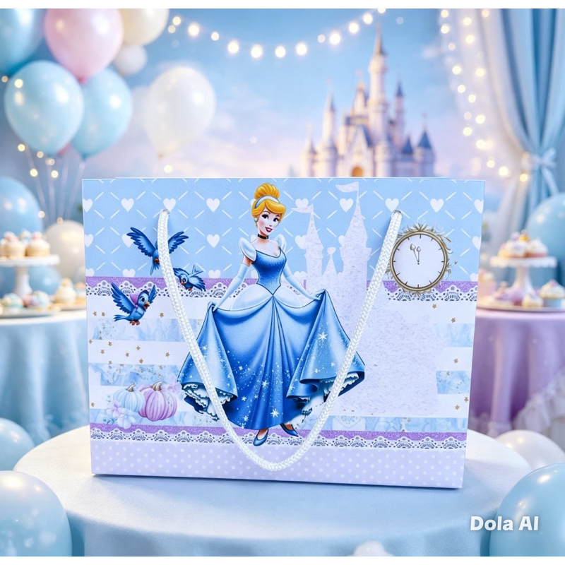 Sacolinha Surpresa personalizada CINDERELA - Personalizados SACOLAS CINDERELA -  PEGUE E MONTE