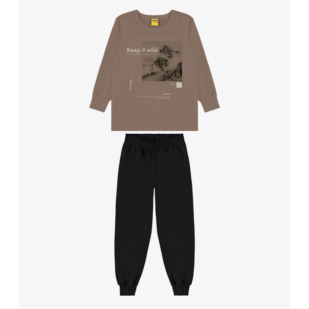 Conjunto Infantil Masculino Camiseta Com Calça Rovitex Kids