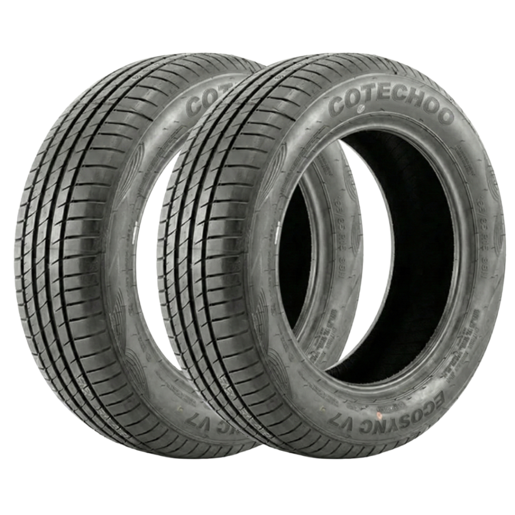 Kit 2 Pneus 195/55 R16 Cotechoo EcoSync V7 91V Novo Aro 16