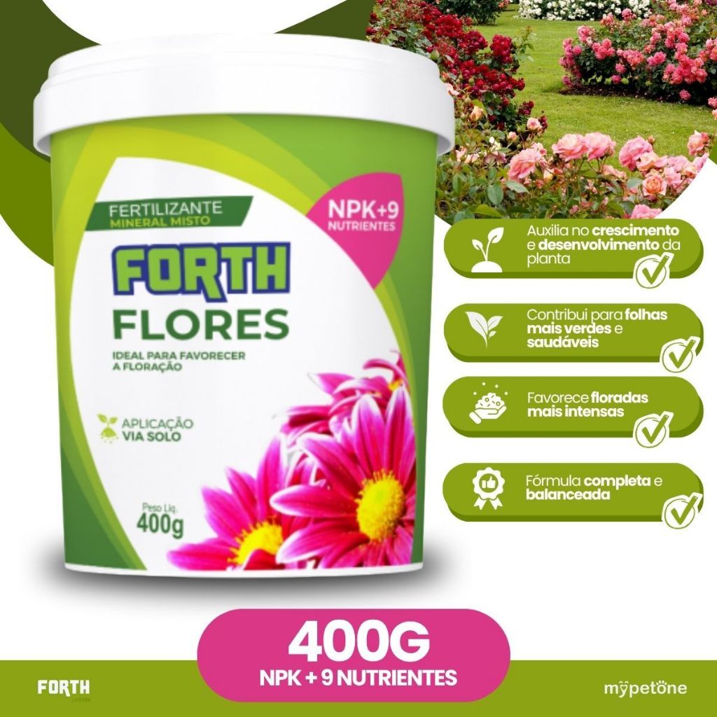 Adubo Fertilizante Forth Flores 400g - Jardineira Completo