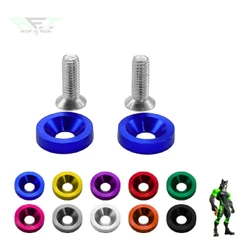 Par de Parafuso Arruela Anodizadas 2 Unidades M6 Tuning Carro Motos