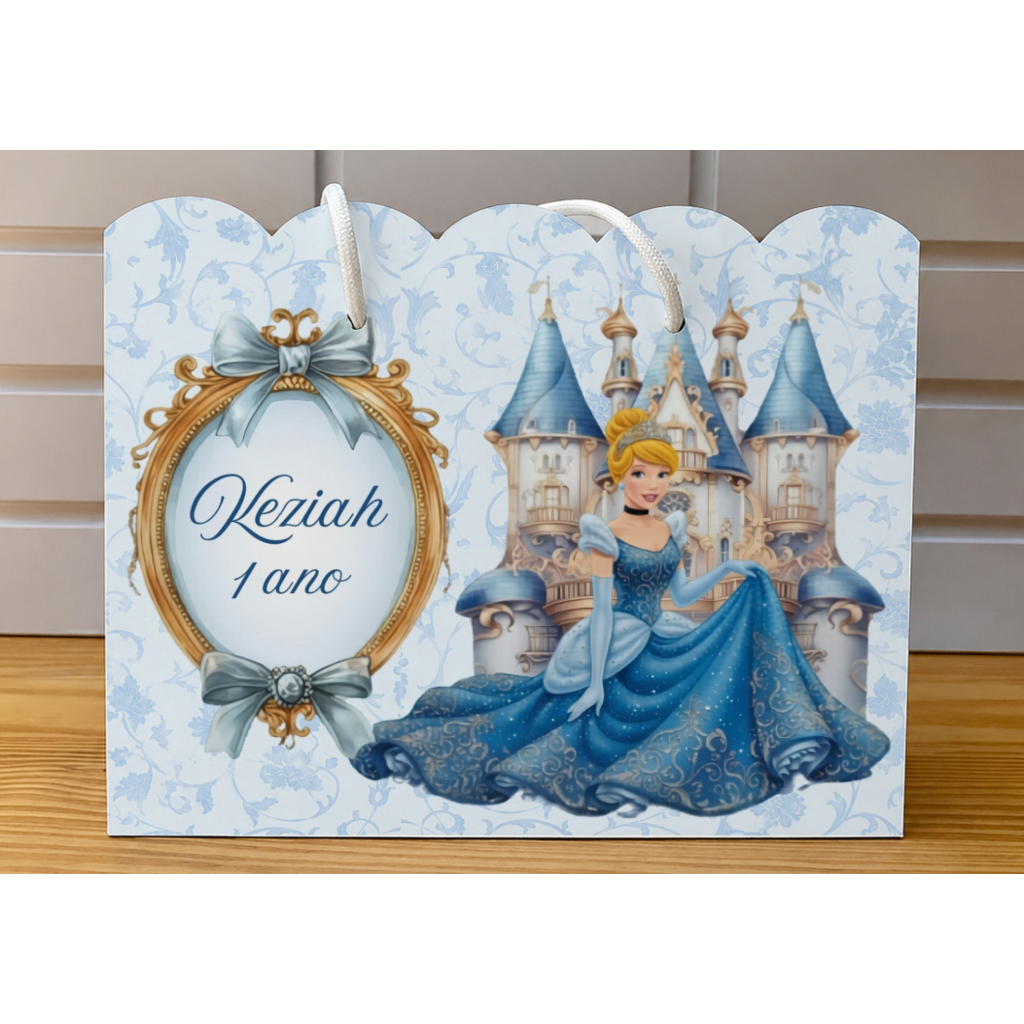 Sacolinhas Personalizadas PEGUE E MONTE - Cinderela - Lembrancinha Aniversário Infantil