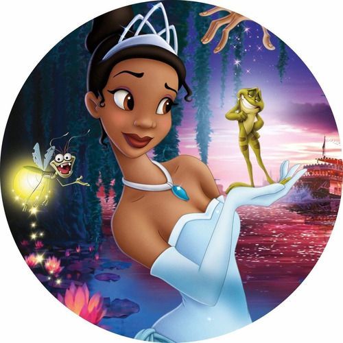 ENVIO RAPIDO KIT100 ADESIVOS REDONDOS PERSONALIZADOS PRINCESA EO SAPO/ TIANA DISNEY  IDEAIS PARA LEMBRANCINHAS/FESTAS