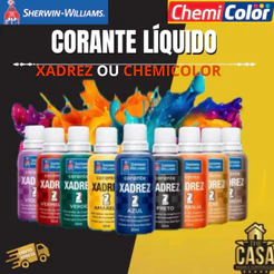 Corante Líquido Xadrez Sherwin-Williams 50ml - Para Tinta de Parede Base Água - Todas as Cores