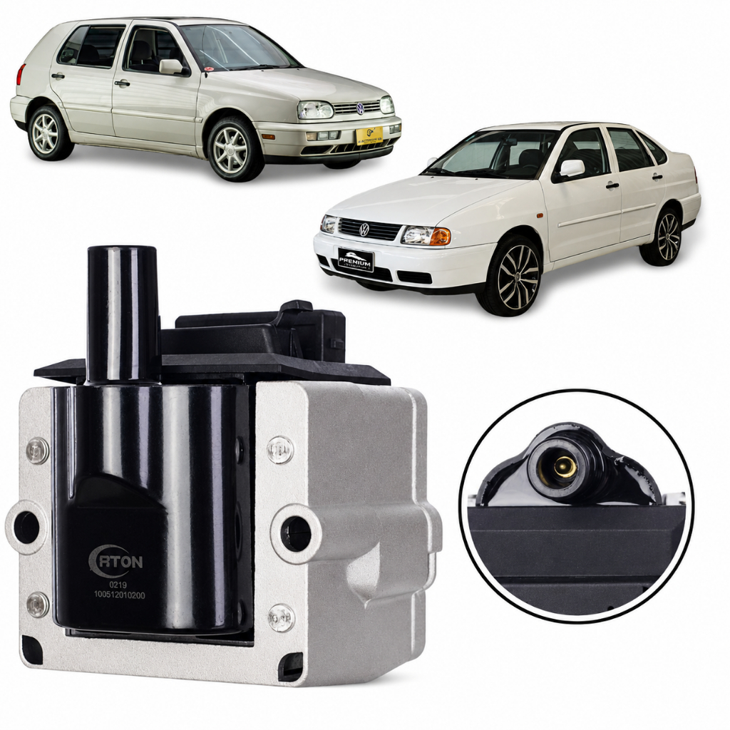 BOBINA DE IGNIÇÃO VW GOLF 1.8/2.0 1994/1998 POLO PASSAT SEAT CÓRDOBA