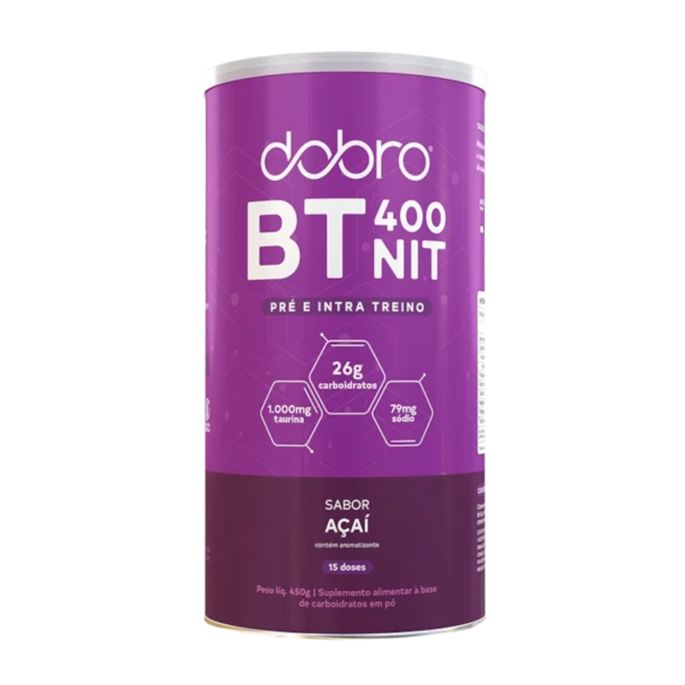 BTnit 400 Pré intra Treino Carboidratos 450g Dobro