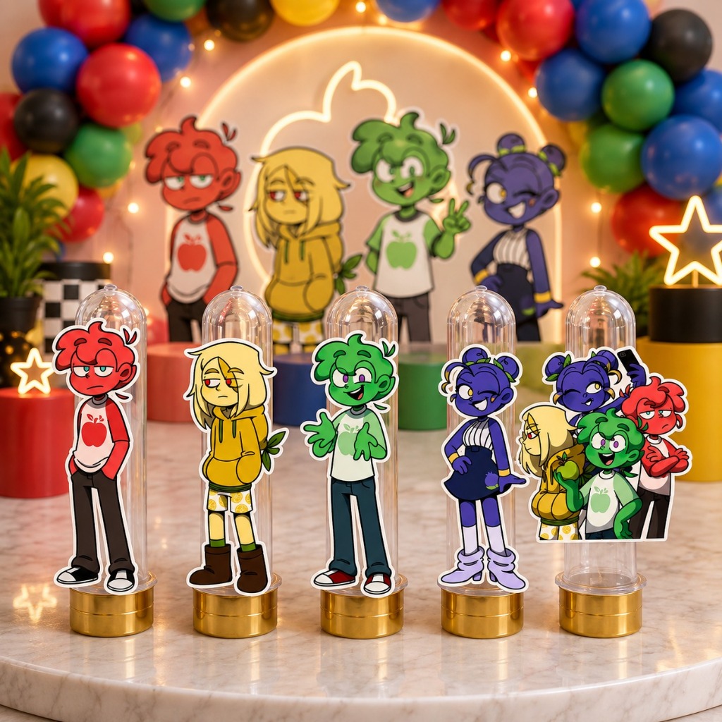 Aplique para Tubete Mundo Torajo | Aplique Personalizado para Lembrancinhas | Decoração Festa Infantil | Kit Festa Anive