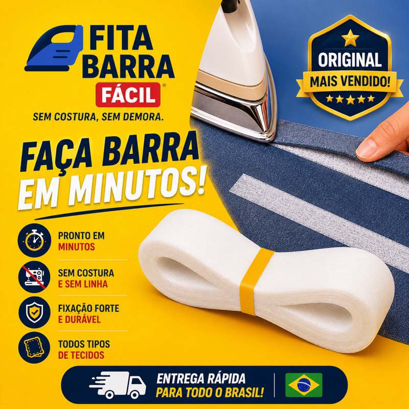 Fita Barra Fácil ® ORIGINAL- bainha Barra Calça Jeans Roupa Bainha cortina Ferro tik tok instagram