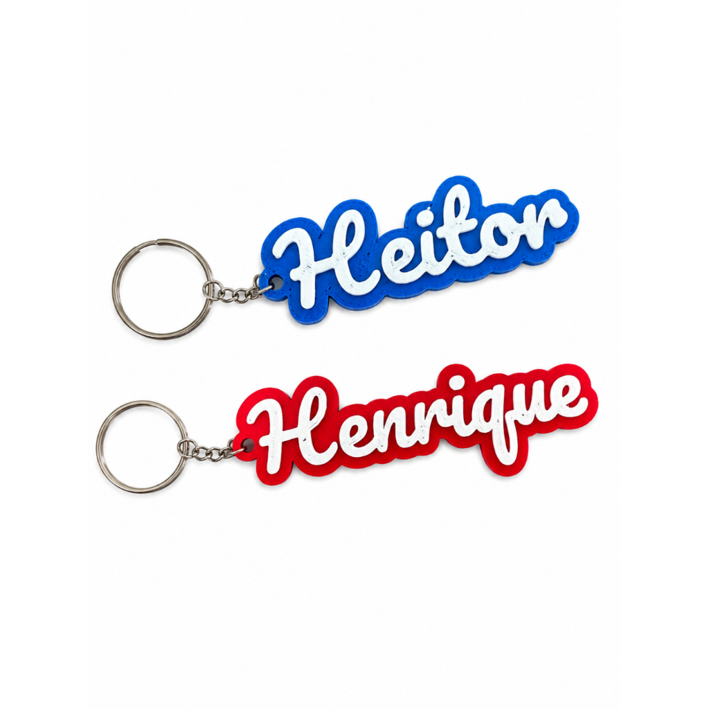 Chaveiro personalizado com seu nome 3D ESCOLHA SUA COR Presente Aniversario Lembrancinha