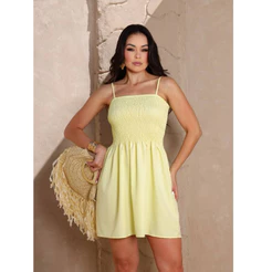 Vestido Feminino Curto Com Alça