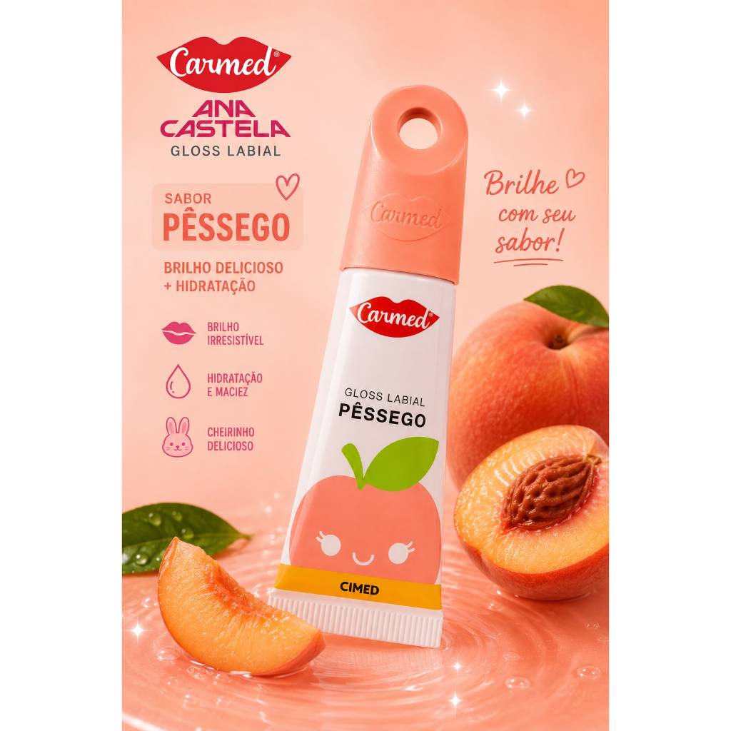 Gloss Labial Tchurma Pêssego Carmed