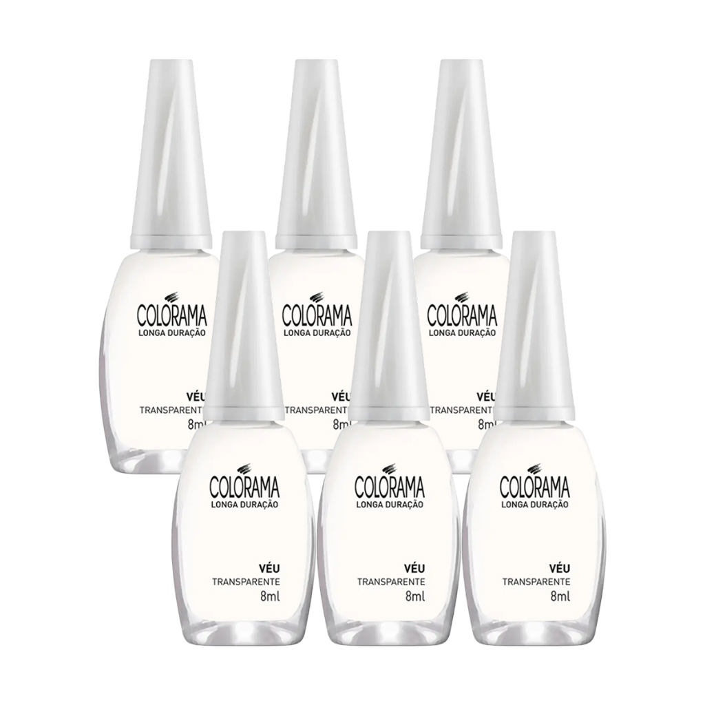 Kit 6un Esmalte Colorama Natural Véu 8ml