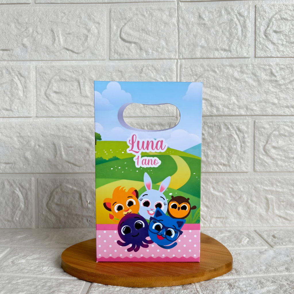 MONTE EM CASA - Sacolinha Surpresa Personalizada Bolofofos Menina- Tamanho PP-Festa Infantil - Aniversário– Lembrancinha