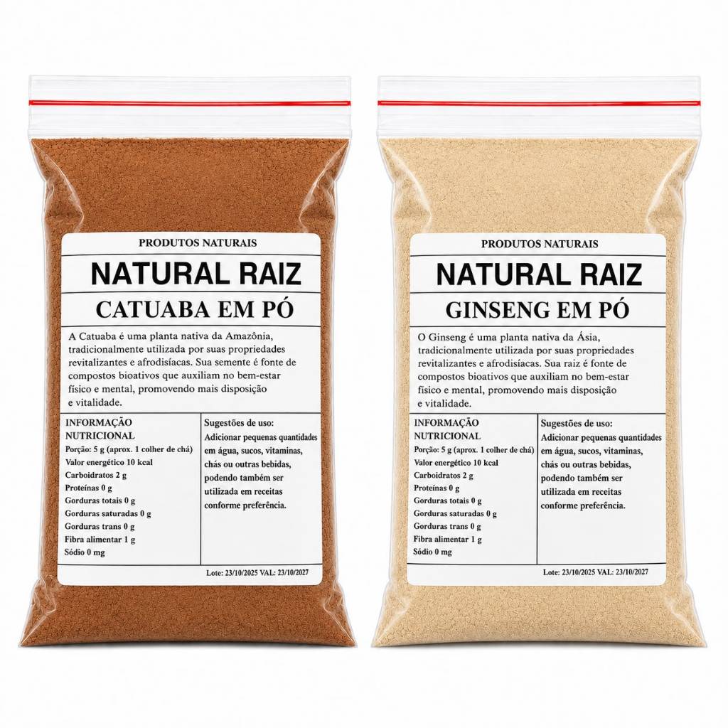 Kit Catuaba + Ginseng em Pó Natural