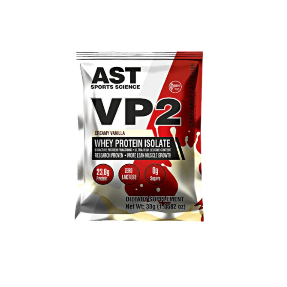VP2 Whey Protein Isolado e Hidrolisado 30g Dose Única Zero Lactose - AST Science