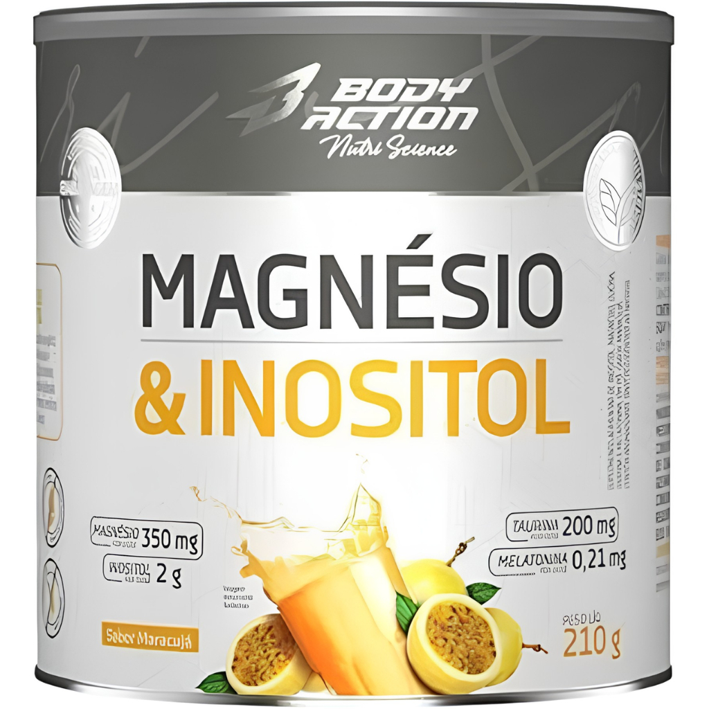 Magnésio e Inositol Bodyaction 210g - Manutenção do Sono e Saúde Muscular