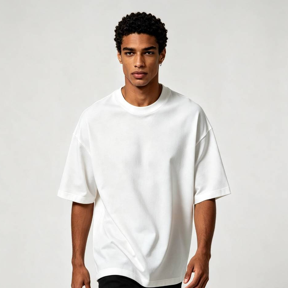 Camiseta Oversized Basica Streetwear Masculina Estilosa Algodão Padrão Americano Gringa Lisa Casual