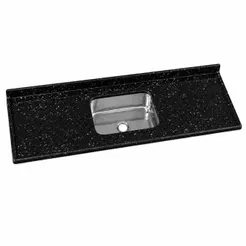 Tampo de Pia com Cuba Inox Rorato 160x55cm