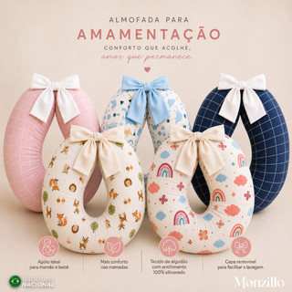 Almofada de Amamentação Extra Grande Algodão