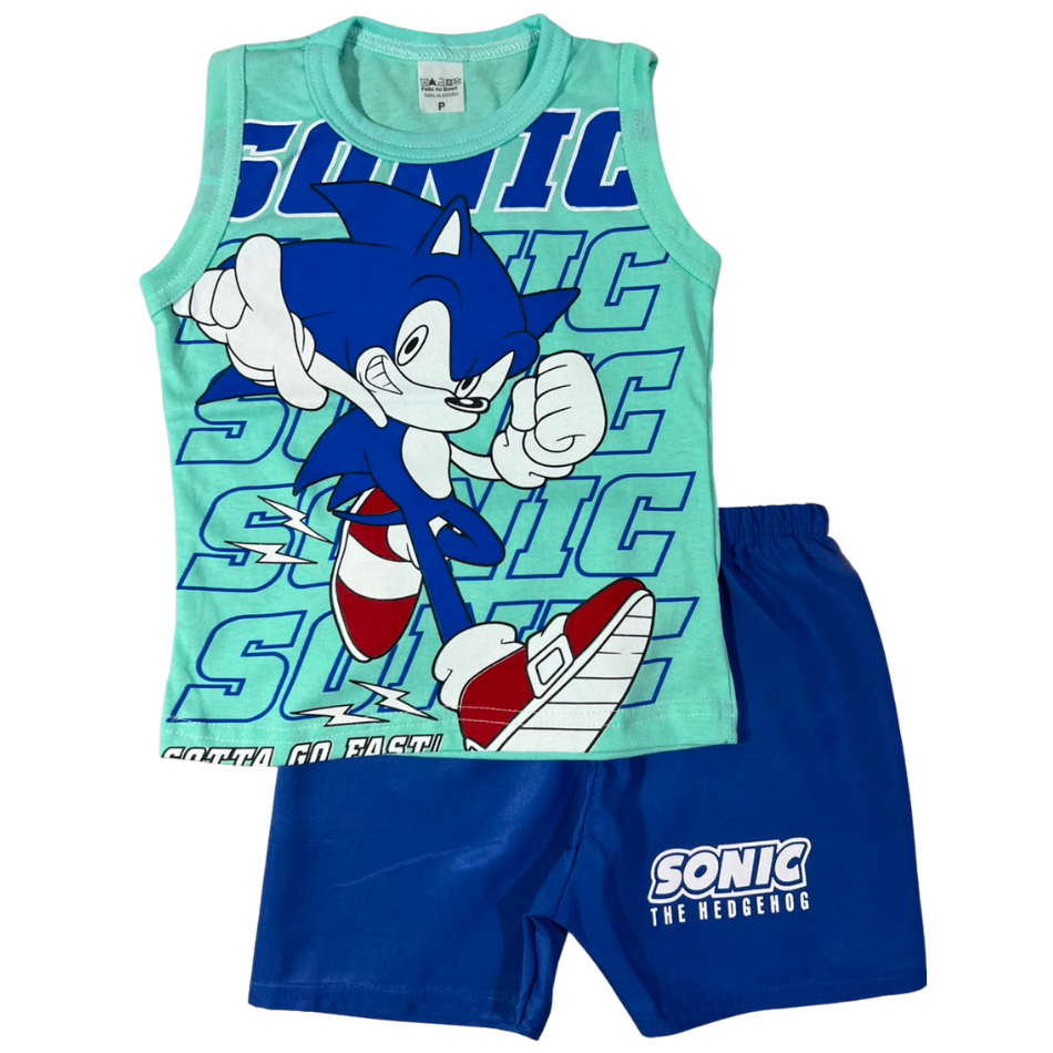 fantasia sonic kit 2 peças camisa bermuda com conjunto 1 a 7 anos