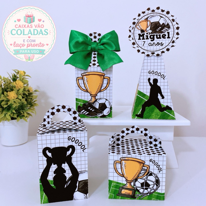 Kit Festa Futebol Caixinhas Personalizadas Lembrancinhas Infantil Aniversário