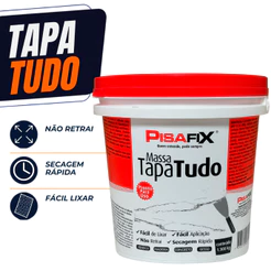 Massa Tapa Tudo 340g a 1,9kg Pisafix Pronta Para Uso Reparo Parede Madeira Concreto Gesso Não Retrai