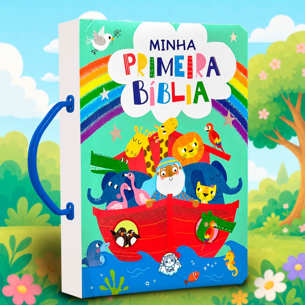 A Bíblia Para Crianças | Livro Infantil Minha Primeira Bíblia para Bebê Ilustrada com Alça