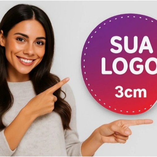 Etiquetas Adesivas 3x3cm Personalizados Adesivo Couchê Qualidade Premium