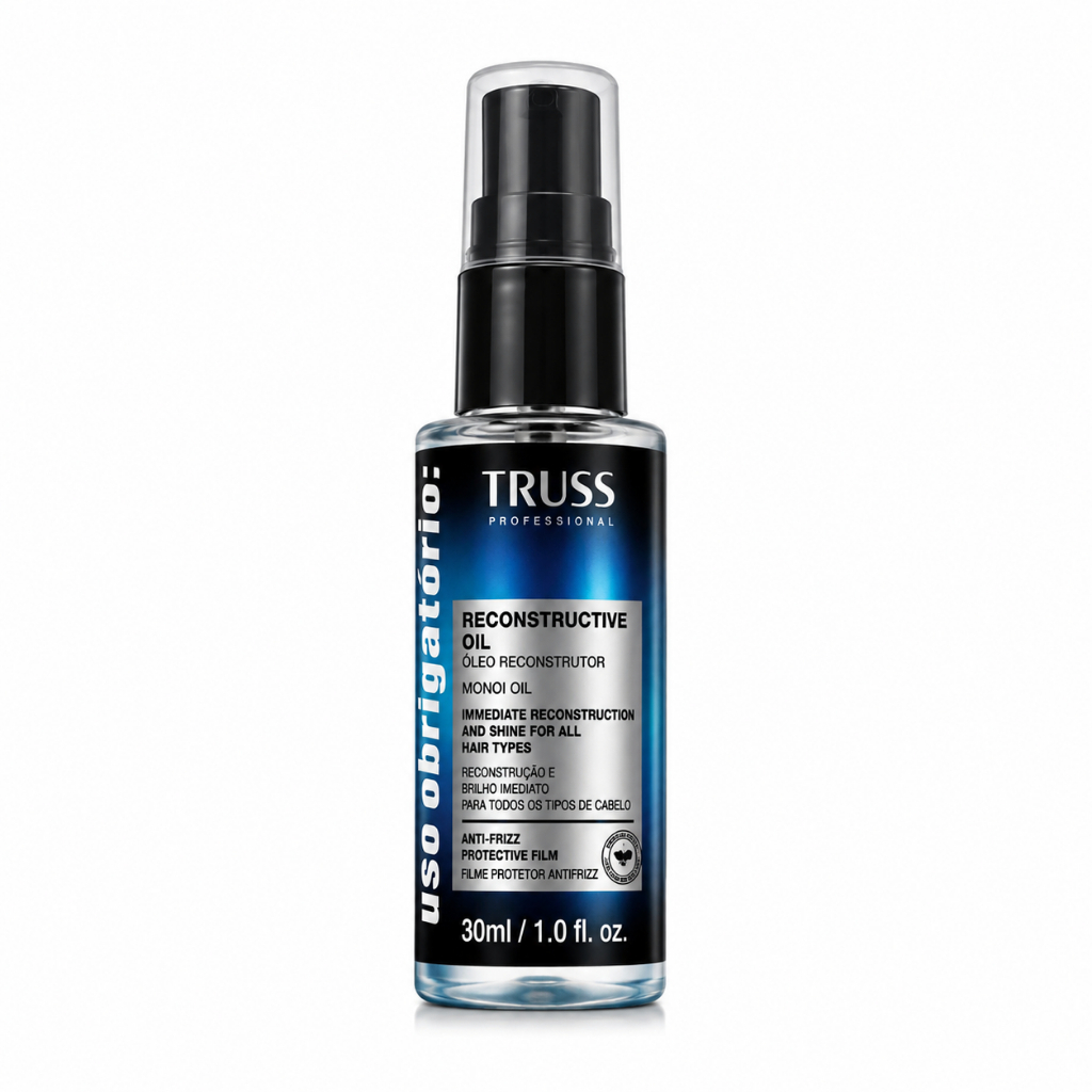 Truss Óleo Capilar Reconstrutor 30ml - Reconstrução e Brilho Imediato, Proteção Térmica, Leve e de Rápida Absorção