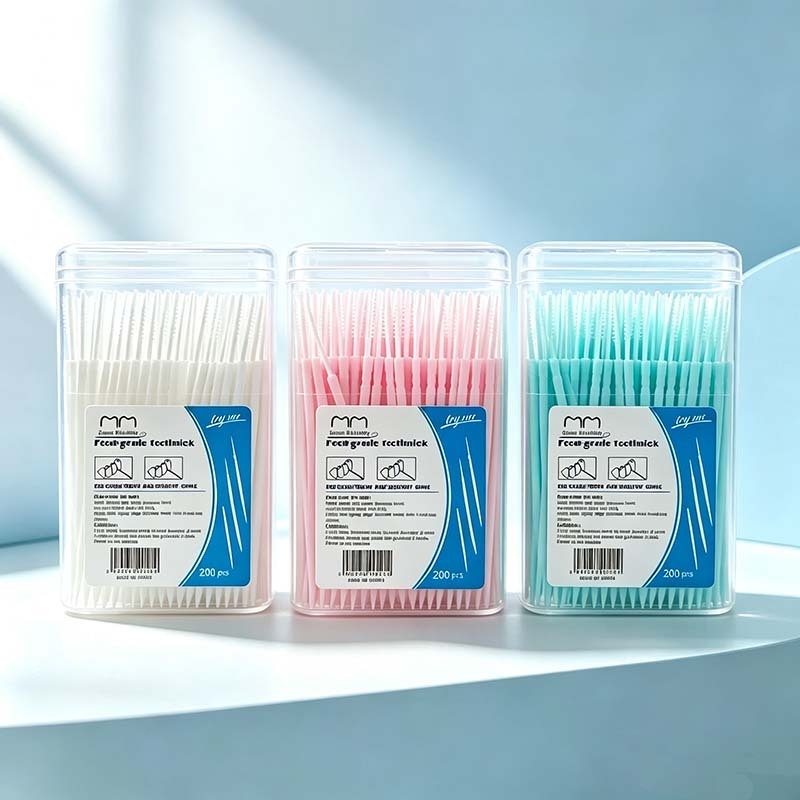 Escova Interdental Descartável 200Pcs - Cabeça Dupla para Higiene Oral e Limpeza Dentária