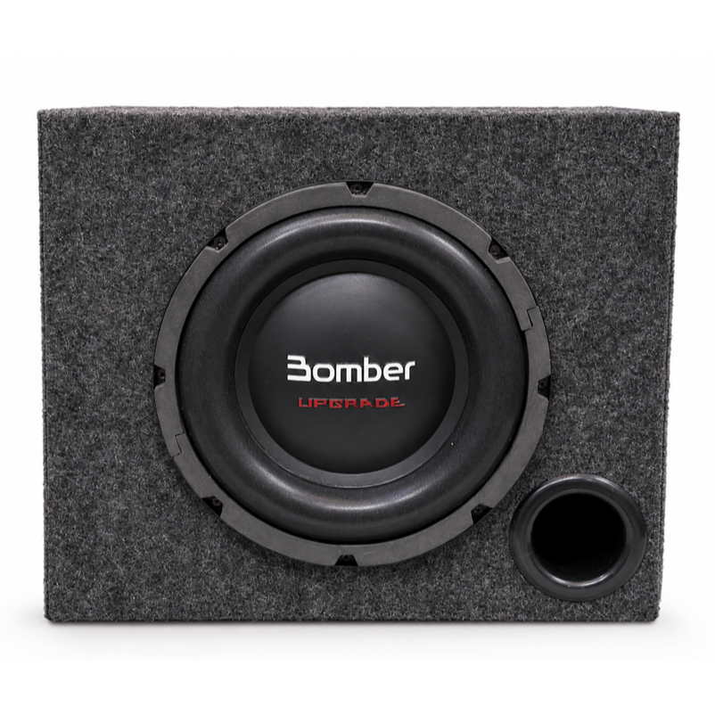 CAIXA DE SUBWOOFER DUTADA 8 POLEGADAS BOMBER UPGRADE 400W RMS PRONTA PARA INSTALAÇÃO COM FIAÇÃO