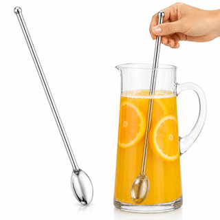 Colher Bailarina Colher de Suco Drinks Milkshake Colher Comprida Longa 30cm Barman Bartender Hoteis Restaurantes