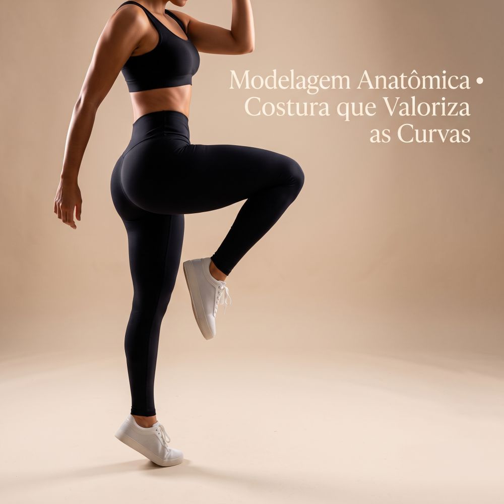 Calça legging feminina cintura alta Suplex Premium Zero transparência Fitness academia caminha e Crossfit Compressão