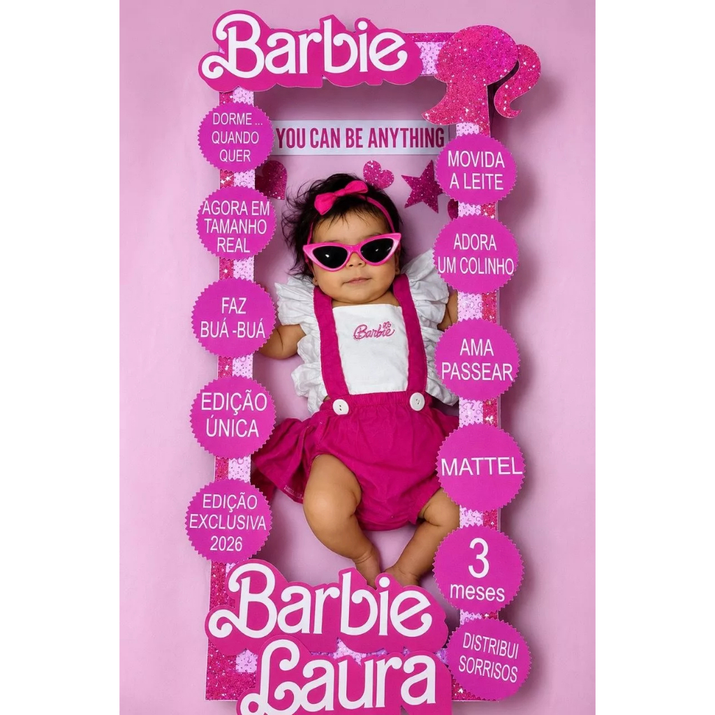 Caixa de Boneca para Mesversario para Bebê Criança Neném Personalizada