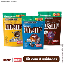 Kit Chocolate M&m's Marvel Sabores 132g E 120g 3 Uni. (MMS)