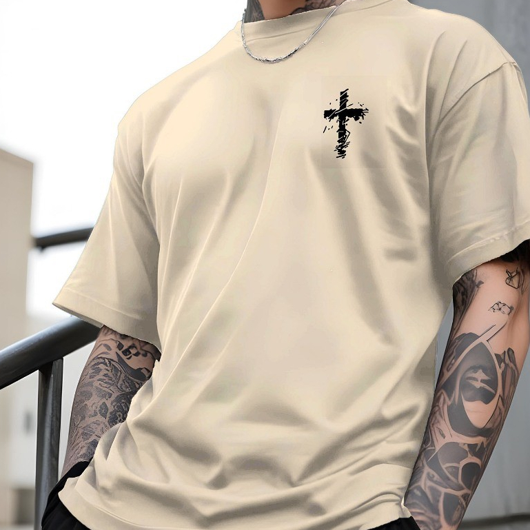 Camiseta Masculina Camisa Streetwear Camisa 100% Algodão Estampada Cruz Premium Reforçada Envio Imediato