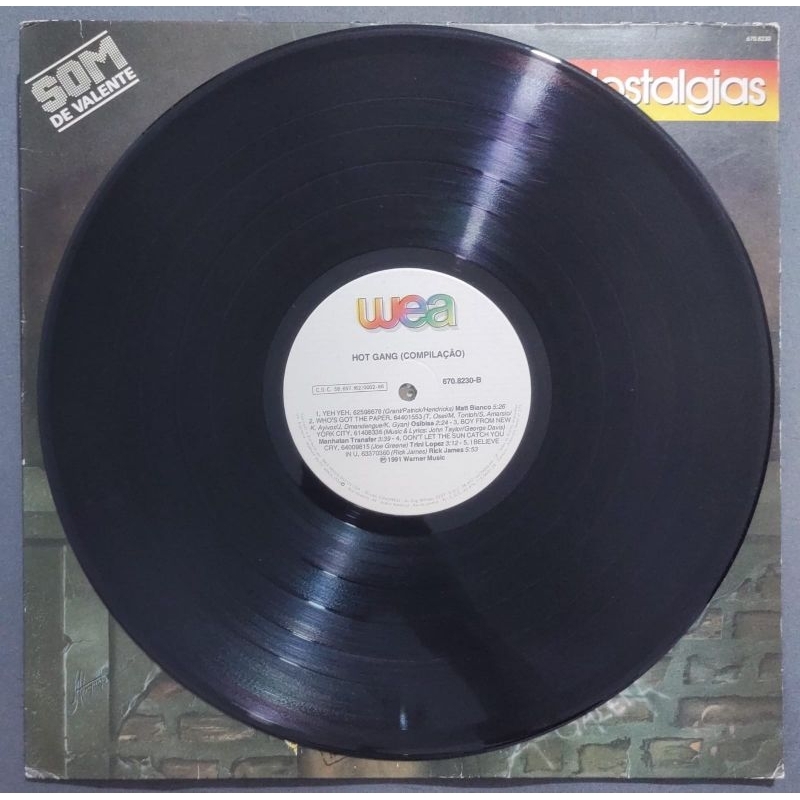 Disco de Vinil LP Hot Gang Compilação (capa genérica)