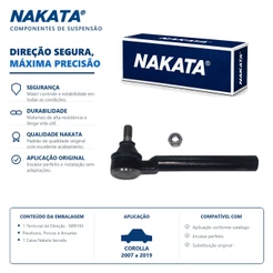 Terminal Direção Corolla 2007 Até 2019 Original Nakata