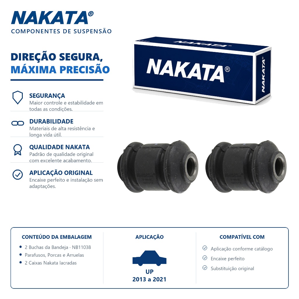 Par Bucha Bandeja Dianteira Up 2013 Até 2021 Original Nakata