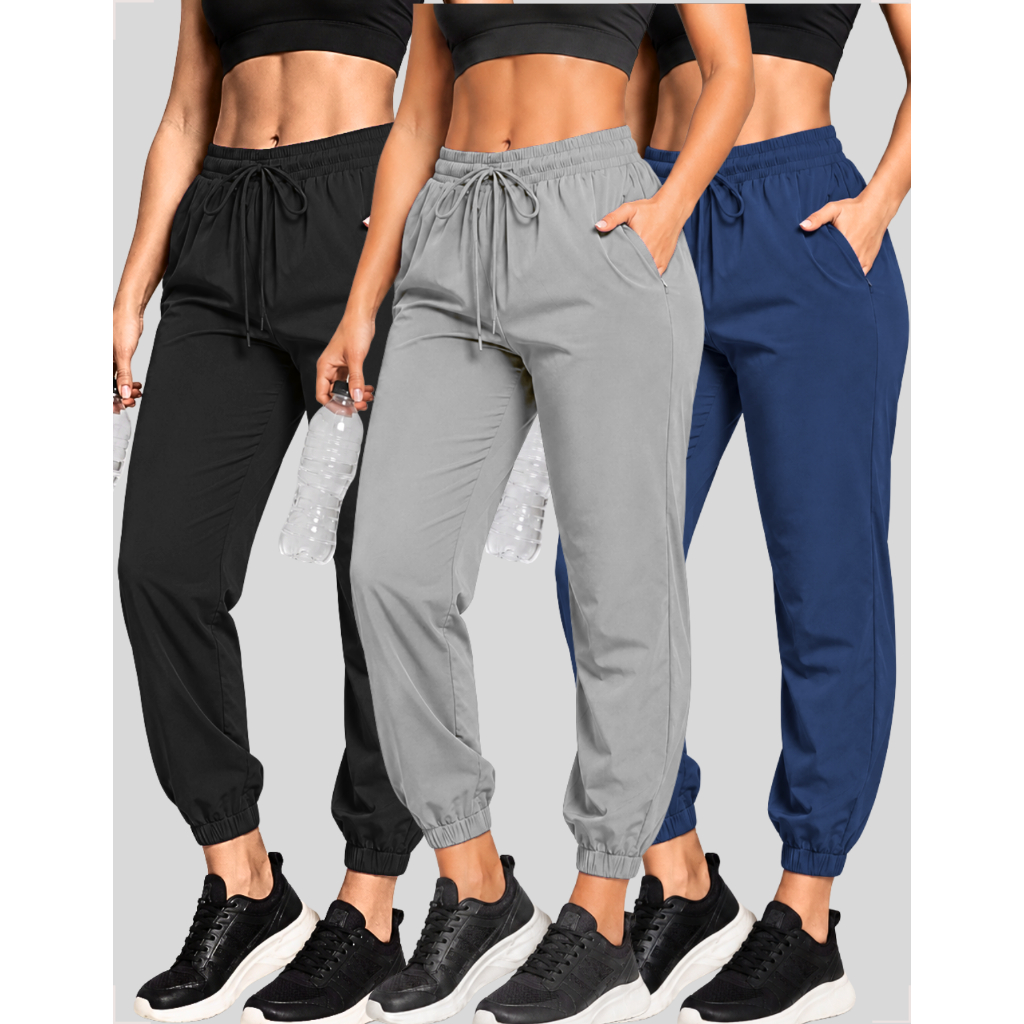 KIT 3 CALÇA JOGGER FEMININA ESPORTIVA TACTEL ELASTANO TOP CALÇA PARA TREINO CAMINHADA,ACADEMIA DIA A DIA