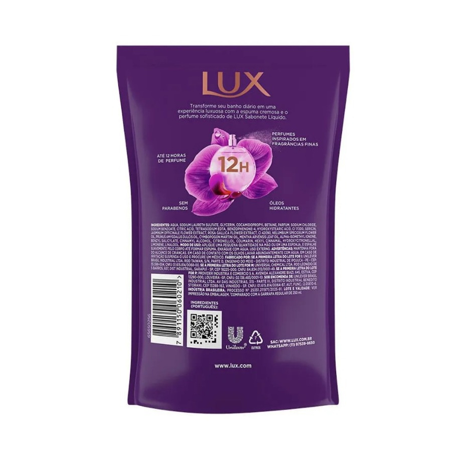 Refil Sabonete Líquido Lux Botanicals Orquídea Negra 200ml · foto 2