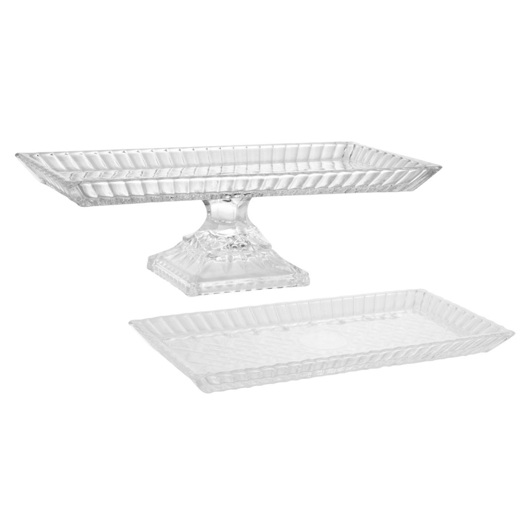 Travessa de Cristal com Pé Lys 34x17x11cm | Sem Pé 34x17cm WOLFF