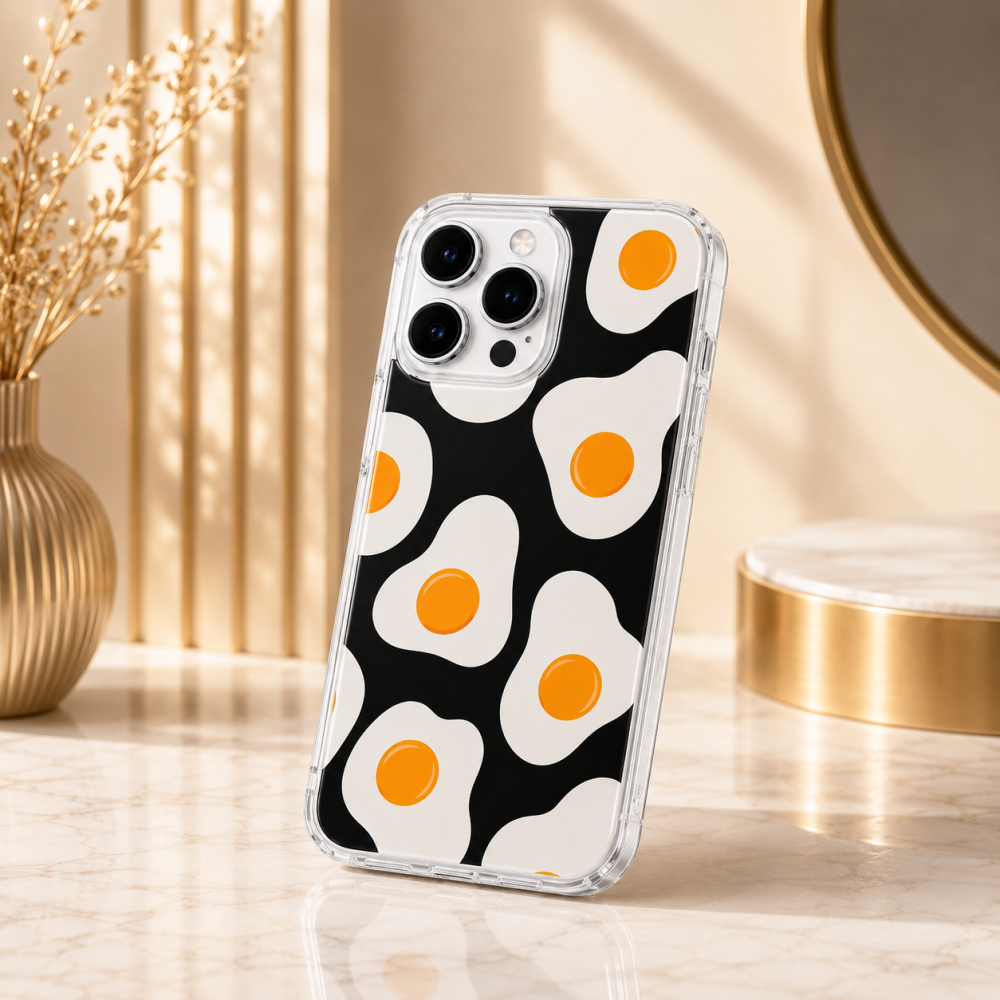 Capinha Fashion Anti Impacto Ovo Frito - disponível para iPhone, Samsung, Motorola e Xiaomi