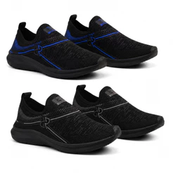 Kit 2 Pares Tênis Meia Masculino Esportivo – Leve, Confortável e Flexível para Caminhada Corrida Academia 34 ao 43