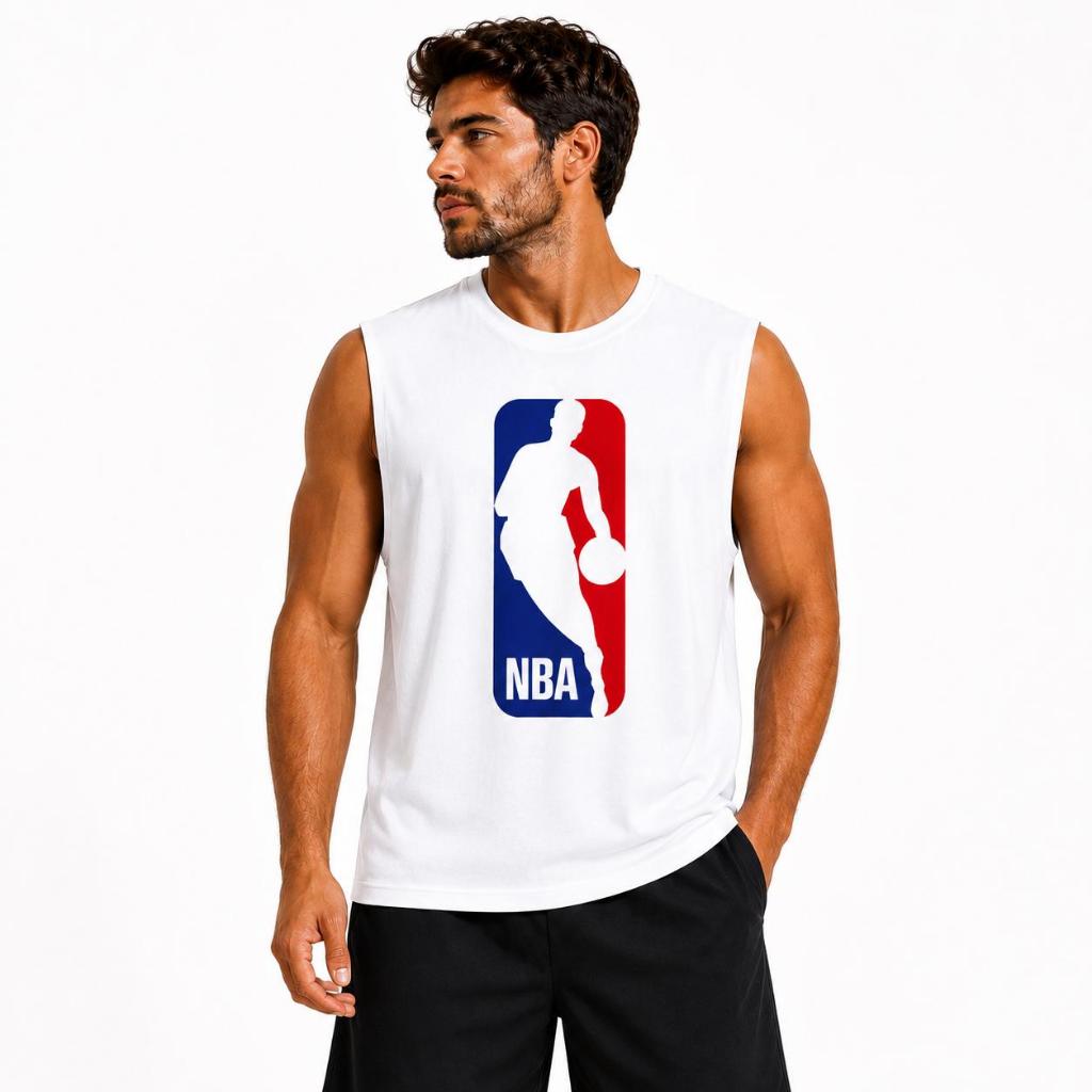 Regata Machão Masculina Estampada Basquete 100% Algodão Streetwear Academia Treino Casual Confortável Verão Premium Moda