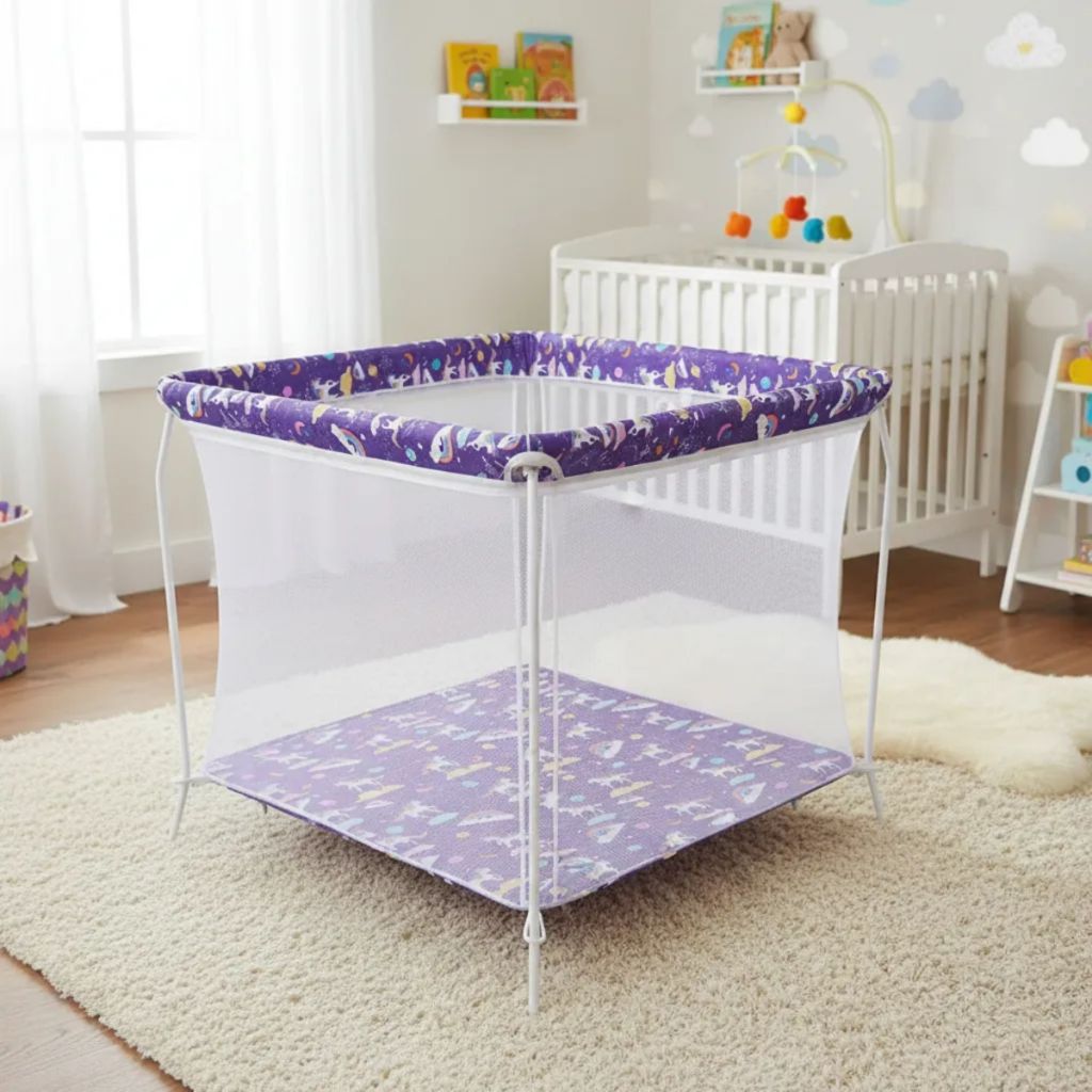 Cercadinho Chiqueirinho Infantil Dobrável Square para Bebê até 20kg
