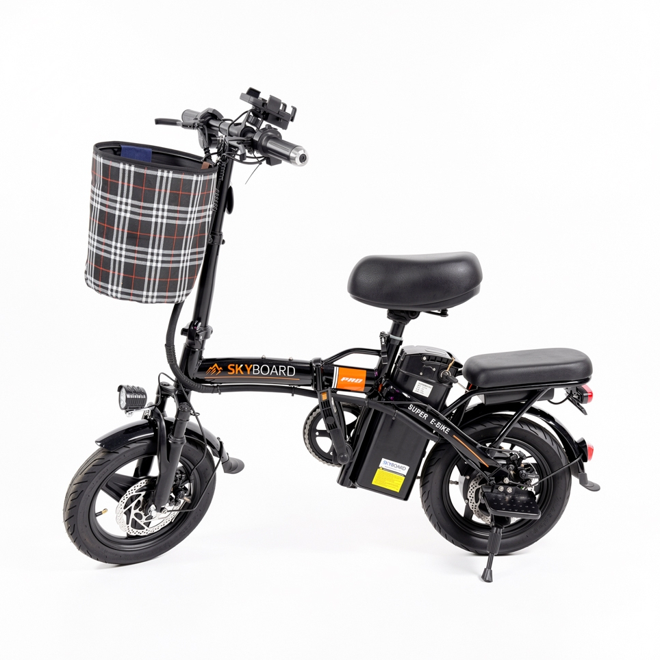 SKYBOARD 2027 Bicicleta Elétrica Dobrável Bivolt 48V15Ah autonomia 40km farol LED suporte de celular KDD5001