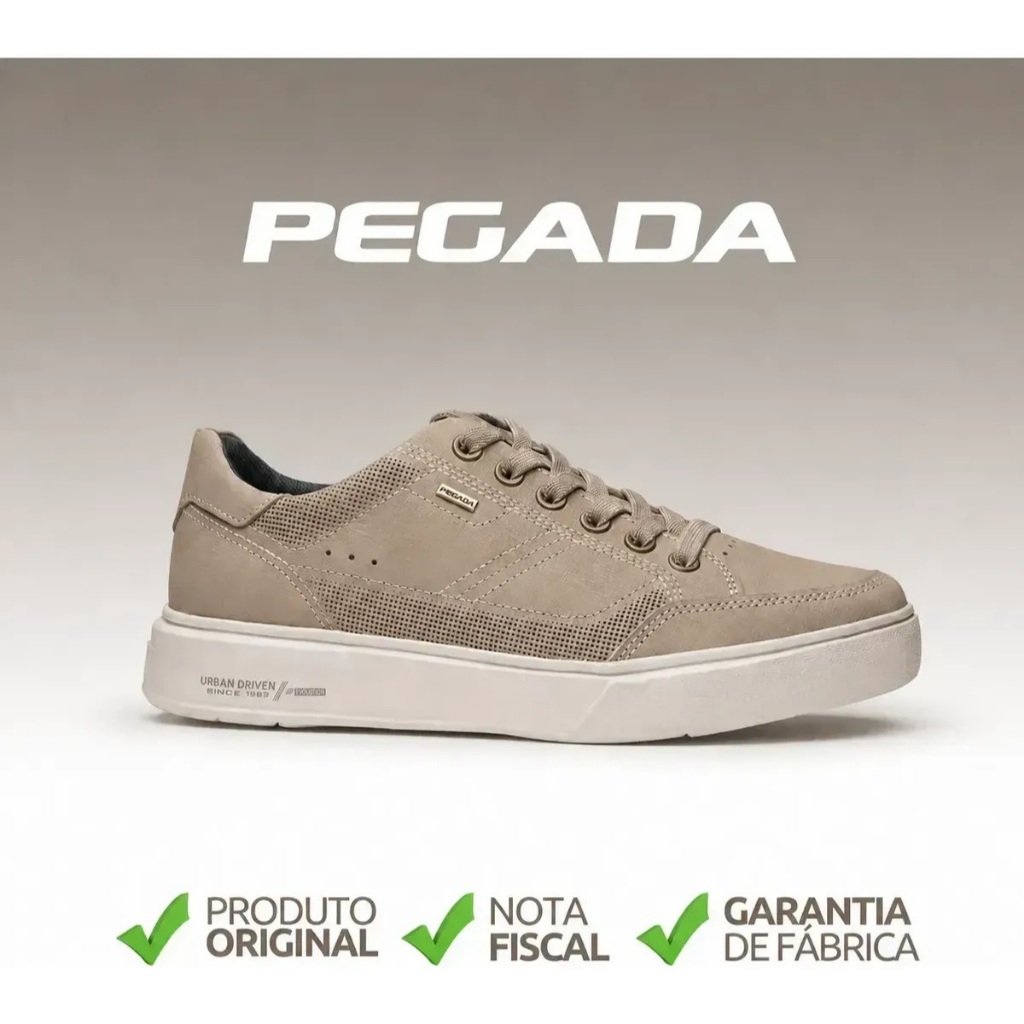 Sapatênis Masculino Pegada 111909 Couro Leve Original Oferta