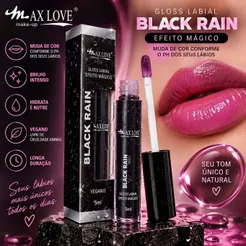 Gloss Labial Max Love Black Rain Efeito Mágico 5ml