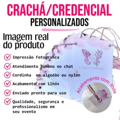 Crachás Personalizados Credencial Cracha com Nome